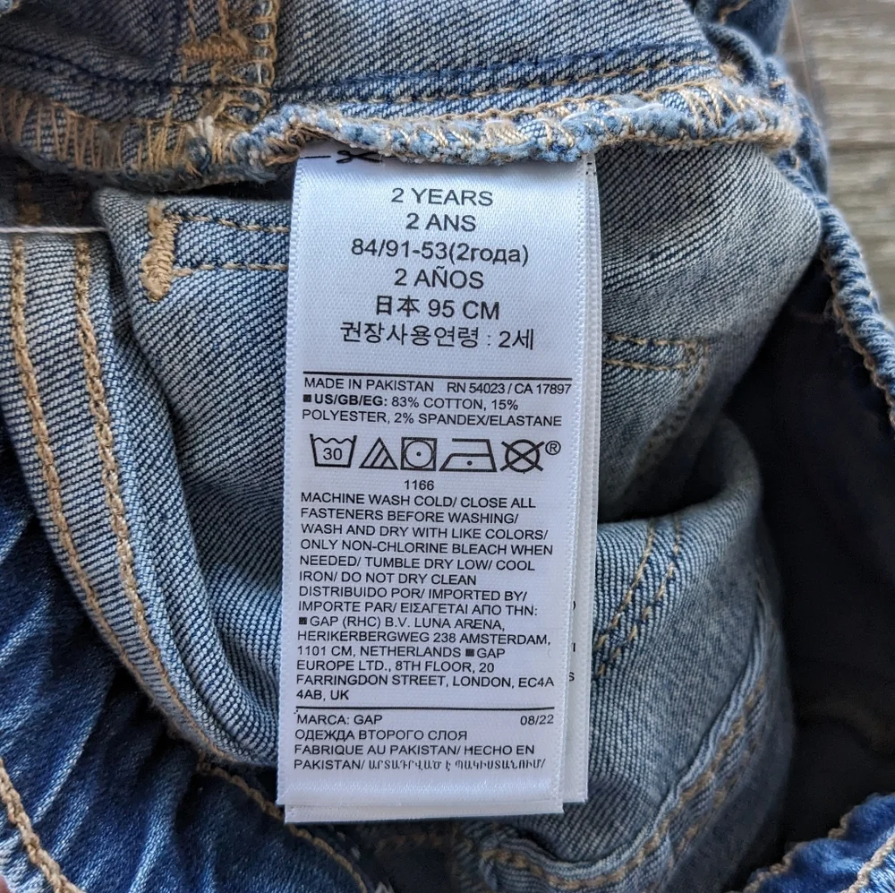 NWT Gap Toddler Girls Dark Wash Pull On Skinny Jeans Size 2